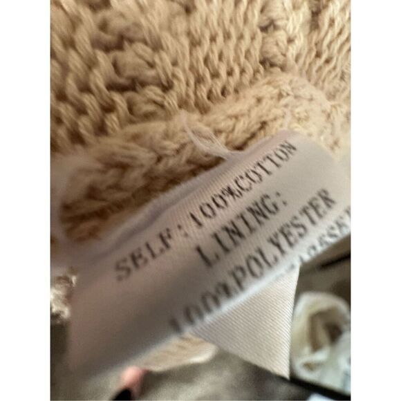 Mable Womens 100% Cotton Tan Chunky Open Knit Mermaid Skirt sz M Beach Y2K - Picture 4 of 4